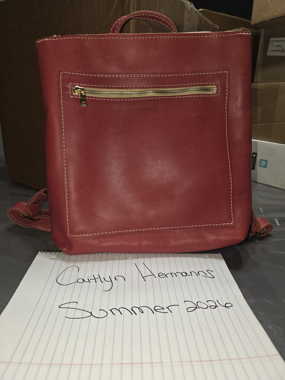 Portland Leather Classic Tote Backpack In Tulip